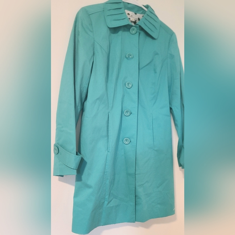 Pendleton Pleated Trench Coat Turqouose/Small - image 7